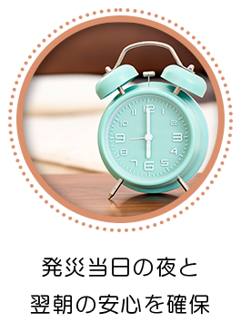 発災当日の夜と翌朝分を確保