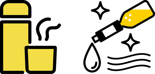 水筒や携帯用浄水器